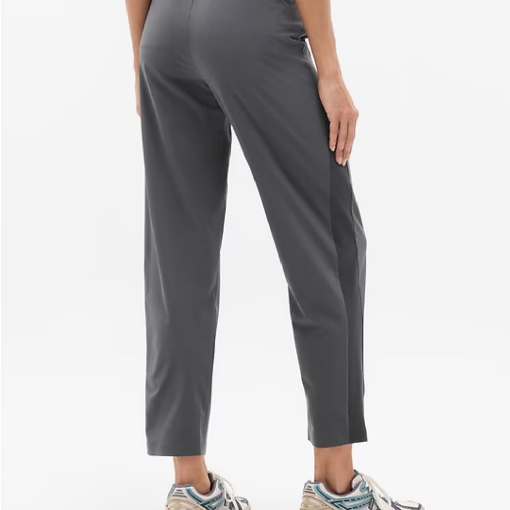 Athleta Brooklyn, mid rise Charcoal Ankle Pants, shadow grey, size 6 - Picture 2 of 4